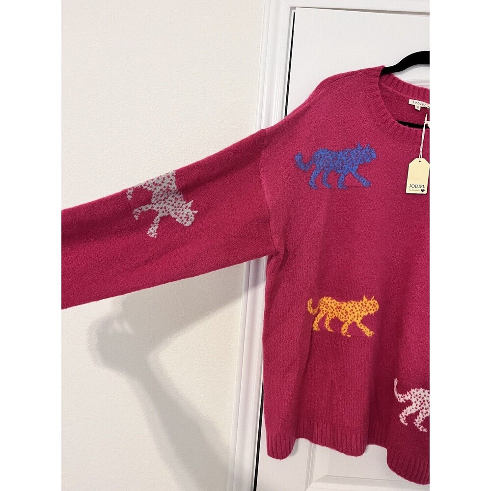 NWT Pink Cheetah Animal Print Boutique Sweater | Size 2X | Big and Stretchy
